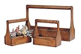 old toolbox style Wooden Planter carrier plant Baskets - Set of 3 - Great for Rustic Wedding