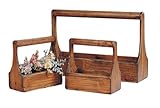 old toolbox style Wooden Planter carrier plant Baskets - Set of 3 - Great for Rustic Wedding