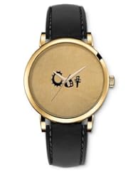 SPRAWL Aanalog Fashion Series Gold Ladies Watches of Genuine Black Leather Strap,Unique Wrist Watch for Women Girls Designed with Cat beige background