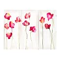Set of 3 Printed Canvas - Red Poppies (12 x 28" Each)