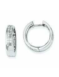 0.5 Carat 14K White Gold Diamond Hoop