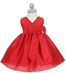 New Criss Cross Bow Flower Girl Dress (Choice of 6 Colors) 6M to 24M