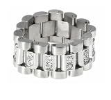 Stainless Steel Watchband-style Mens Ring