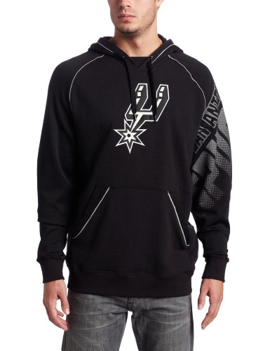 NBA Men's San Antonio Spurs Hoops Pullover Hood (Black, Large)
