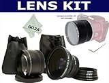 Essential Kit for NIKON COOLPIX L100 L-100 Includes: 0.43X Wide Angle Fishe ....