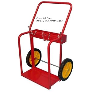 Welding Cart Oxygen Acetylene Cylinder Tank Dolly - Medium by King Tools Corp.