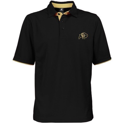 Buy Colorado Buffaloes Black Classic Mesh Polo by Football Fanatics