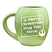 Vandor 99162 Star Wars Yoda Holiday 18 oz Oval Ceramic Mug, Green, Red, and White