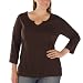 Women's Plus Size Merona® Placketed Fashion Top - Bittersweet