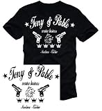 PABLO & TONY cocaine business ESCOBAR & MONTANA wei� T-SHIRT - 