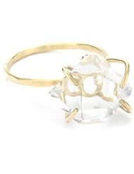Melissa Joy Manning "New Elements" 14k Gold Herkimer Diamond Ring