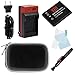EZOPower EN-EL19 Battery + Travel Charger Kit + Black EVA Case + Screen Protector + Lens Pen for Nikon COOLPIX S3500 S6500 S5200 S6400 S4100 S4200 S4300 S3500 S3300 S3100 Digital Cameras
