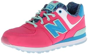 New Balance KL574 Pre Running Shoe (Little Kid),Pink/Blue,11 W US Little Kid