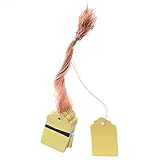 AIHOME 植物管理 吊ラベル(ビニール線) 100枚入 (黄色い)