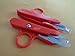 NGOSEW 2PCS Red Golden Eagle Sharp Point Quick Clip Lightweight Speed Cutting Scissor
