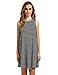 ROMWE Women's Striped O Neck Sleeveless Simple Loose Swing Dress Tunic Dress