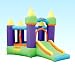 Bounceland Magic Castle Bounce House Inflatable Bouncer - Green/ Purple/ Yellow (12.6 ft)