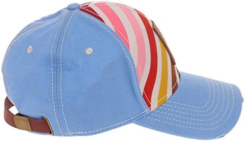 Hang Ten Womens Chevron Stripes Strapback Baseball Cap (Blue)