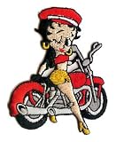 Betty Boop Patch - Sexy Sitting on Motorcycle Logo