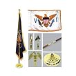 Virgin Islands 3ft x 5ft Flag Flagpole Base and Tassel