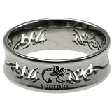 316L Stainless Steel Ring with Matte finish and Laser-cut designs.