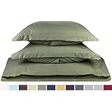 Duvet Cover for a Duvet Insert Comforter, King Size, Sage Green Solid Color, 100% Double Brushed Microfiber Fabric 1800 Series Luxury Bedding Collection, Hypoallergenic, Most Cozy Comfortable Bedroom Set on Amazon, Basic 3-Piece Set Includes Silky Soft Duvet Cover with Pillow Shams, Supreme Quality Bed Linen Sale by Nestl Bedding