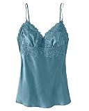 Lace-trim silk cami