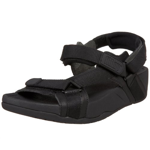  FitFlops Mens Hyker Sandal, Black, 8 M US