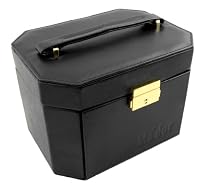 Mador - J0268 - Coffret à bijoux Mixte - Cuir/Feutrine - Noir - 19 cm
