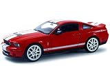 2007 Ford Mustang Shelby GT500 diecast model car 1:18 scale die cast by Hot Wheels Elite - Red Elite J2913