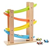 Happy Cherry 車 スロープトイ 子供 木のおもちゃ 男女兼用 出産祝い 誕生日 七五三 プレゼント