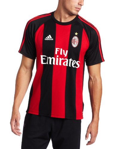 Italian Serie A Men's Ac Milan Home Replica Tee Italian Serie A Men's Ac Milan Home Replica Tee
