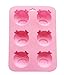 Moolecole 16-Cavity Different Pig Expression Silicone Cake Soap Decoration Mold