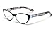 Calabria Emily Designer Reading Glasses in Blue & Black Plaid ; +2.00