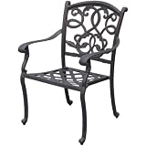 Darlee Santa Monica Cast Aluminum Outdoor Patio Dining Chair With Cushion - Antique Bronze