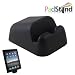 PadStand Black - The Ultra Portable Stand for iPad / iPad 2 / iPhone with feather soft surface and integrated charging slot