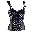 Hell Bunny Tr�gertop FRANCINE black/purple M-L