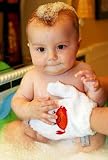 Grippees Rocko the Crab Slip-Resistant Wash Mitts, no more slippery baby