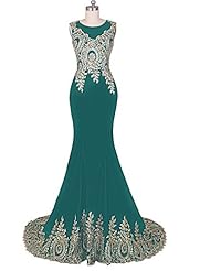 Beaded Applique  Belted Lace Satin Evening Dress/Bridesmaid Dress/Prom Dress  With Rhinestones
