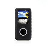 SanDisk Sansa e250 e260 e270 e280 Premium Silicone Skin Kit with Belt Clip, Sports Armband, LCD Screen Protector, Lanyard - Midnight Black