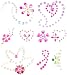 3 Packs 9 Designs 3D Rhinestones Crystal Temporary Tattoo Body Jewels (1019)