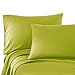 Honeymoon 1800 Brushed Microfiber Bed Sheet Set, Ultra Soft, Queen - Olive