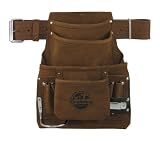 Graintex PL45S 10-Pocket Nail and Tool Pouch with Embossed Leather Belt