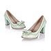 Charm Foot Fashion Bows Womens Chunky High Heel Pumps Shoes