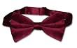SILK BOWTIE Solid BURGUNDY Color Men's Bow Tie for Tuxedo or Suit