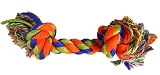 Romp! Dog Whisperer with Cesar Millan Tied and True, 2-Knot Cotton Rope Toss and Tug Dog Toy, Small
