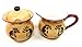 ACK Western Kokopelli Hand Painted Ceramic Creamer & Sugar Set, Sugar Bowl with Lid