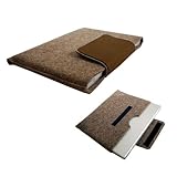 DARK BROWN WITH GRAY TRIM LAPTOP SLEEVE FOR 13 INCH LAPTOP