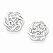 Sterling Silver Polished Celtic Knot Post Back Earrings (10MM Long x 9MM Wide)