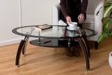 Glass Coffee Table-Savanna Coffee Table clear glass table top with a black border-We deliver to main land UK,EXCEPTIONS Channel Islands,Scotish Highlands and Ireland. 41wqICaXcRL. SL160